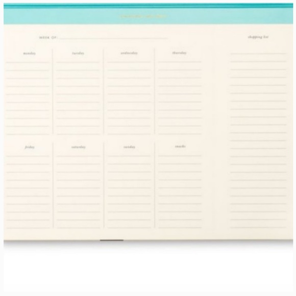 kate spade Meal Planner /Market List, Black Dot new no tags - Picture 2 of 9